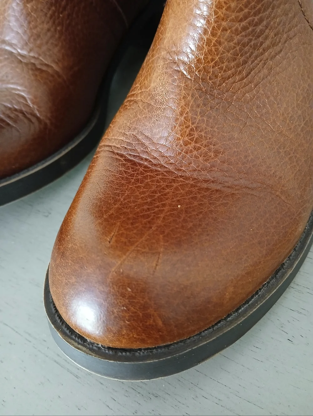 **Fair** Lucky Brand 7.5 Tall leather brown boots wide calf heeled boots - Picture 6 of 11